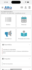 Tela inicial do app Atto